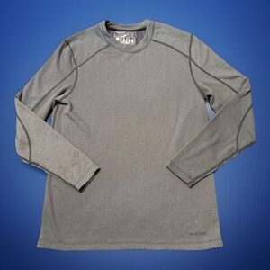 Terramar‎ Men's Medium Base Layer Charcoal Gray Wool Blend Woolskins Outdoor